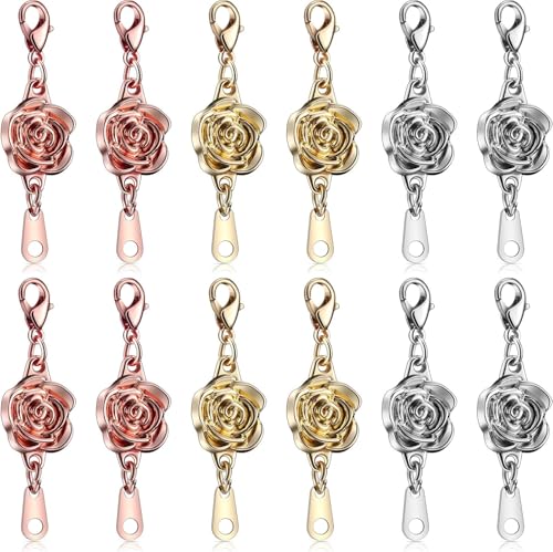 Magnetverschlüsse in Rosenform, dekoratives Blumen-Design für Halsketten und Armbänder, 12 Stück Magnetverschlüsse in Rosenform, dekoratives Blumen-Design für Halsketten und Armbänder, 12 Stück von Generisch