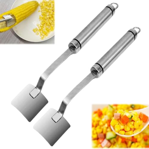 Maiskolben Schäle Corn Cobr, Maiskolbenschäler Sparschäler Aus Edelstahl Corn Peele Maiskolben Entferner, Corn Cob Separator Geeignet Für Heimküche Restaurantkoch Picknick Liebhaber (A, 2PCS) von Generisch