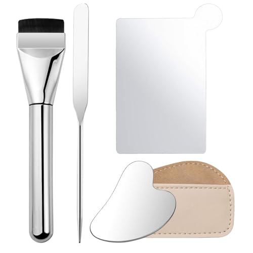 Make -up -Mischpaletten -Set | Make -up -Mischteller Edelstahlpalette, 4X Mutter Freundin Schönheit Enthusiasten Ergonomischer Mixer für sogar Applihaanging Geländer Pflanzer - Outdoor Metalcation von Generisch