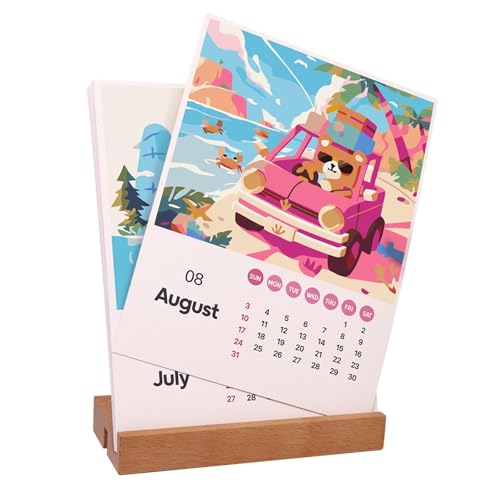 Malen Nach Zahlen Kalender 2025, DIY Kalender 2025, Tier Jahreskalender 2025, DIY Tischkalender 2025 zum Aufstellen, mit Pinsels Acrylfarbe und Base Anti Stress, Kalender DIY von Generisch