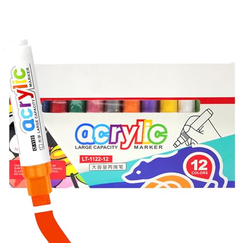 Malmarker für Erwachsene, 0,8 x 14,9 cm, vielseitig, wischfest, wasserfest, bunt, Malstift für Schule, Klassenzimmer, Scrapbooking, Stoff Malmarker für Erwachsene, 0,8 x 14,9 cm, vielseitig, wischfest, wasserfest, bunt, Malstift für Schule, Klassenzimmer, Scrapbooking, Stoff von Generisch
