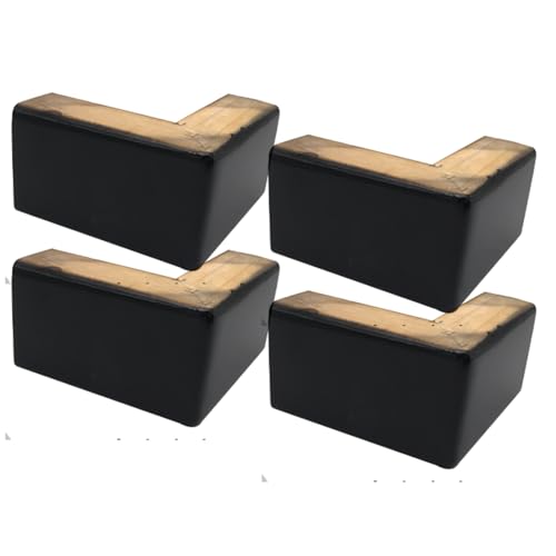 Massivholz-Möbelbeine, 4 Stück, 8 cm, Sofabeine aus Holz, für L-förmige Couch, Bett, Erhöhung der Kommode, Ersatzfüße für Tisch, Couch, Kommode von Generisch