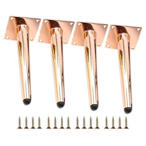 Metall-Möbelbeine, konische Stütze, TV-Schrankfüße für Sofa, Tisch, Couch, Schrank, Sessel, Ottomane, DIY-Ersatzteile (35 cm, Roségold), 4 Stück von Generisch