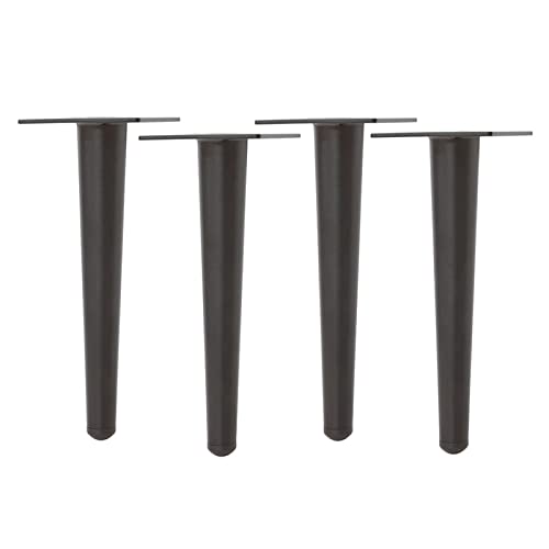 Metall-Möbelbeine (4er-Set) schwarze gerade Beine für DIY-Couchtisch, Sofa, TV-Ständer, Badezimmerschrank, 1000 kg Kapazität, 20 cm Höhe von Generisch