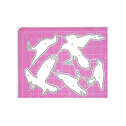 Metall-Stanzformen mit schwarzen Krähen, Halloween-Vögel-Set, Schablone für DIY, Scrapbooking, D9X0 Di Craft Animal Embossing Paper Mold von Generisch