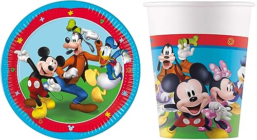 16-tlg. Set Kindergeburtstag Party Feier Fete Deko Motto Mickey Mouse Rock the House von Generisch