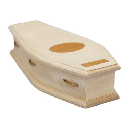 Mini Sarg - Puppenhaus Möbelmodell - Halloween Deko Puppenstube Zubehör Für Kinder Aus Unbehandeltem Holz Mini Sarg - Puppenhaus Möbelmodell - Halloween Deko Puppenstube Zubehör Für Kinder Aus Unbehandeltem Holz von Generisch