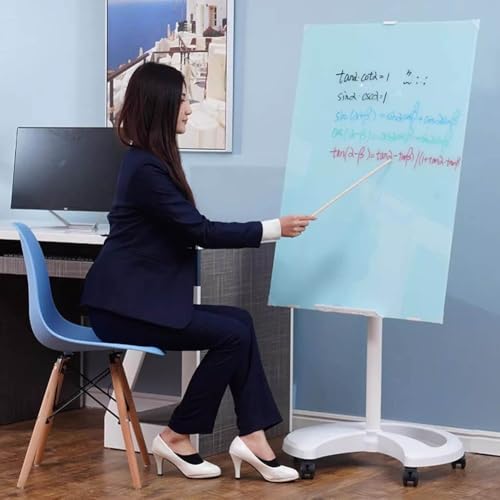 Mobiles Whiteboard, trocken abwischbar, mit magnetischem, tragbarem Staffelei-Ständer, ideal für Büro, Klassenzimmer und Zuhause, Blau, 60 x 90 cm von Generisch