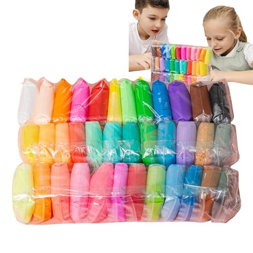 Modelliermasse Lufttrocknend - Kinder Knete Set | 36 Farben Ofen Backen Polymer Clayy Set | Lufttrockener Knete | Weich Modelliermasse Set, Geschenk Für KinderGeschenk Für Und Mädchen von Generisch