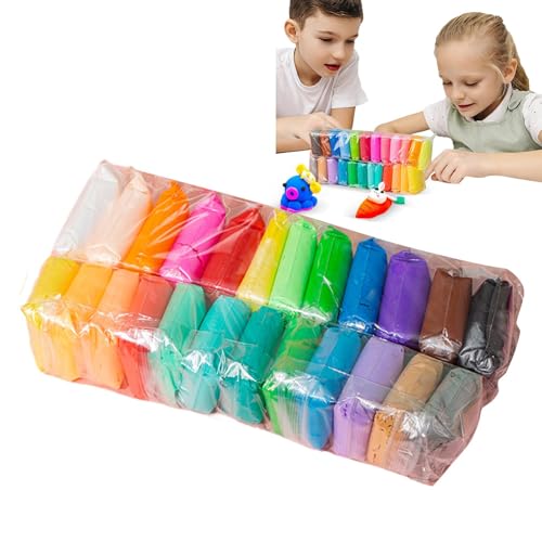 Modelliermasse Lufttrocknend - Kinder Knete Set | 36 Farben Ofen Backen Polymer Clayy Set | Lufttrockener Knete | Weich Modelliermasse Set, Geschenk Für KinderGeschenk Für Und Mädchen von Generisch