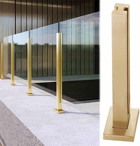 Modernes Geländer-Set aus Glas, quadratische Glasplatten, Klemme für Innen- und Außenbereich, Balkon, Treppe, Deck, Geländer, Zaun Modernes Geländer-Set aus Glas, quadratische Glasplatten, Klemme für Innen- und Außenbereich, Balkon, Treppe, Deck, Geländer, Zaun von Generisch