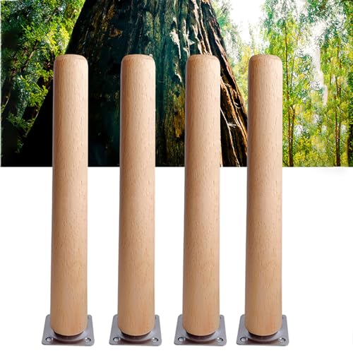 Möbelbeine aus Holz, 45 cm, konische Eiche, Ersatzbeine für Sofa, Bett, Tisch, Bücherregal, Fernsehtisch, Stuhl, Sessel, langlebig und stilvoll, 4 Stück Möbelbeine aus Holz, 45 cm, konische Eiche, Ersatzbeine für Sofa, Bett, Tisch, Bücherregal, Fernsehtisch, Stuhl, Sessel, langlebig und stilvoll, 4 Stück von Generisch