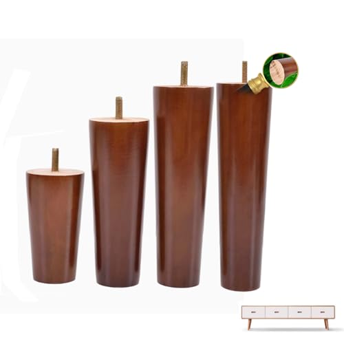Möbelbeine aus massivem Walnussholz, Set mit 4 Sofabeinen aus Holz, Schrankbeine, Couchtischbeine für Sofas, Sessel, Nachttische und Kommoden, langlebige und stilvolle Ersatzteile Möbelbeine aus massivem Walnussholz, Set mit 4 Sofabeinen aus Holz, Schrankbeine, Couchtischbeine für Sofas, Sessel, Nachttische und Kommoden, langlebige und stilvolle Ersatzteile von Generisch