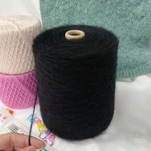 Mohair-Garn, 500 g/Rolle, weiches, dünnes Wollgarn für Handstricken, Häkeln und Babykleidung, funkelnde Pailletten, Mohair-Faden für Pullover und Schals, 500 g / Rolle von Generisch