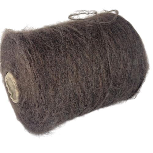 Mohair Mischgewebe Kone Garn | #0 LACE | 400g Italienisches Garn in Braun für Stricken, Häkeln, Weben & DIY-Projekte von Generisch