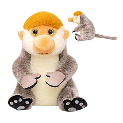 Monkey Monkey Plush Toy - Weiche Puppe mit langer Nase, kuscheliges Sammeltier für Kinder | Realistischer umarmbarer Plüsch für Schlafhilfe, Heimdekoration, Comp Geschenk Monkey Monkey Plush Toy - Weiche Puppe mit langer Nase, kuscheliges Sammeltier für Kinder | Realistischer umarmbarer Plüsch für Schlafhilfe, Heimdekoration, Comp Geschenk von Generisch