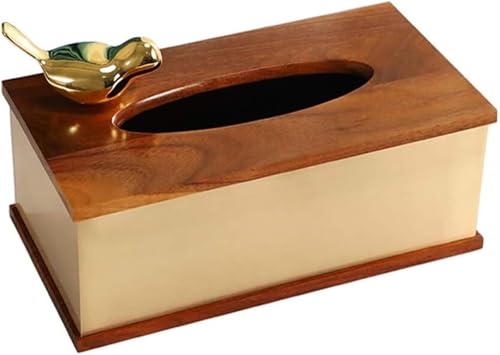 Multifunktionale Taschentuchbox aus Holz für Gesichtstücher, rechteckiger Taschentuchhalter für Schlafzimmer, Kommode oder Nachttisch, Aufbewahrung, Holztaschentuchbox, Abdeckung mit elegantem Design von Generisch