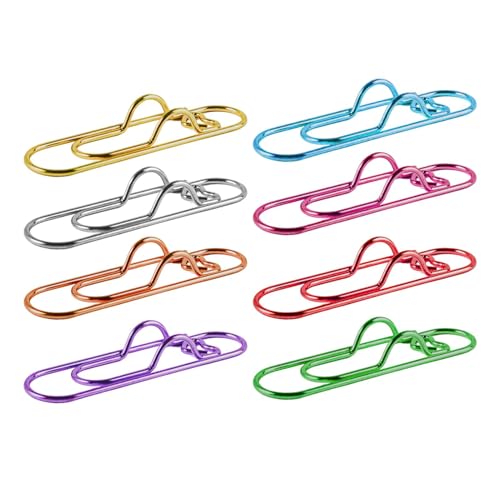 Multifunktionaler Stiftclip – 8 x tragbare Papier-Clips für Stifte | Schulbedarf Paperclip | Große Papierclips | Leichte Stifthalter geeignet für das tägliche Studium | Lav von Generisch