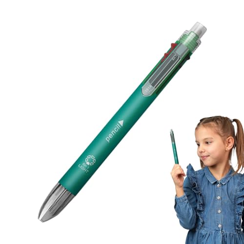 Multifunktions Kugelschreiber - Smooth Writing Pen | Ersetzbare Kugelschreiberstifte Mit Bleistift - Frühling Retakable Schulmaterial, Multifunktionales Stationär Zum Schreiben, Lernen, Arbeite von Generisch