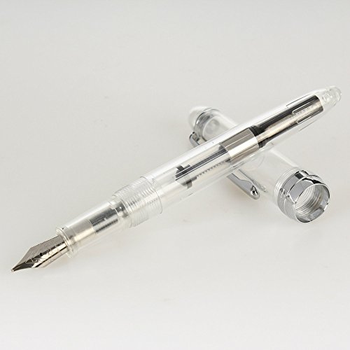 NEU Jinhao 992 Spirale Transparent Bunt Nib Füllfederhalter Tintenfass Leer Antik (Clear, One Size) von Generisch