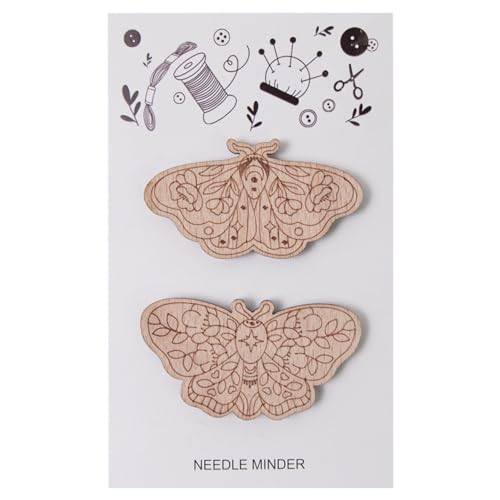 Nadelhalter aus Holz, magnetischer Nadelhalter,2 Stück Nähnadelhalter | Schmetterling Design Quiltnadel Magnethalter, Quiltnadel Halter für Quilter Werkzeug von Generisch