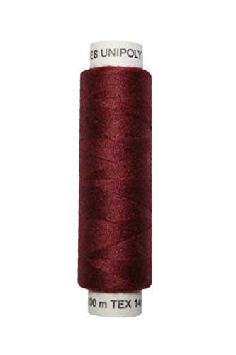 Nähmaschinen Nähgarn 100 m Polyester UNIPOLY 14x2 bordeaux rot (0348) von Generisch