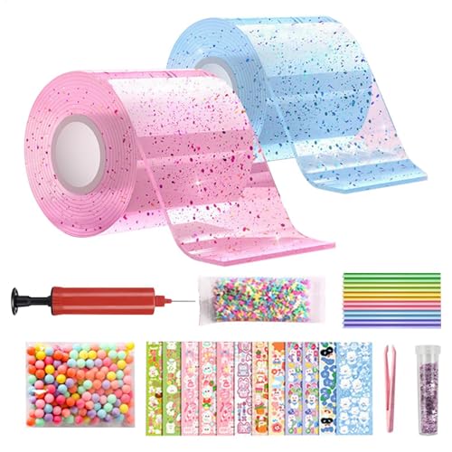 Nano Tape Bubble Kit – Doppelseitige Klebebandblasen | Nano Doppelseitiges Klebeband Heavy Duty | Nano Tape Squishy | Mehrzweck-Spielzeug Mit Elastischem Klebeband Zum Selbermachen Für Zuhause, Schule von Generisch