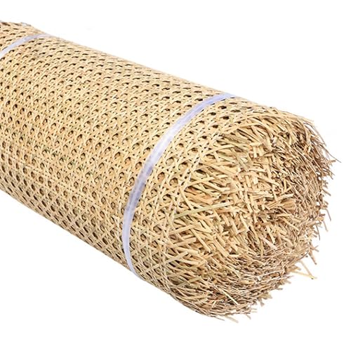 Natürliche Rattan-Gurtbandrolle für Möbelreparatur, DIY-Projekte, 88,9 cm breit, Netzstoff, Rolle ideal für Stuhl, Schrank, Bett, 50,8 x 800,1 cm von Generisch