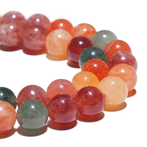Natürlicher Edelstein, 10 mm, bunt, Kaninchenhaar, Kristallperlen, poliert, rund, glatt, für Armbänder, Schmuckherstellung, 38,1 cm, lose Perlen Natürlicher Edelstein, 10 mm, bunt, Kaninchenhaar, Kristallperlen, poliert, rund, glatt, für Armbänder, Schmuckherstellung, 38,1 cm, lose Perlen von Generisch