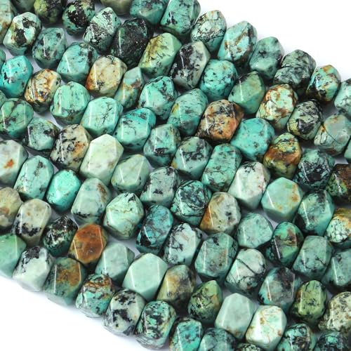 Naturperlen, afrikanischer Türkis, 38,1 cm, unregelmäßig, speziell geschliffen, Steinperlen für Schmuckherstellung, Armband, Zubehör, 6 x 11 mm, 50 Stück Naturperlen, afrikanischer Türkis, 38,1 cm, unregelmäßig, speziell geschliffen, Steinperlen für Schmuckherstellung, Armband, Zubehör, 6 x 11 mm, 50 Stück von Generisch
