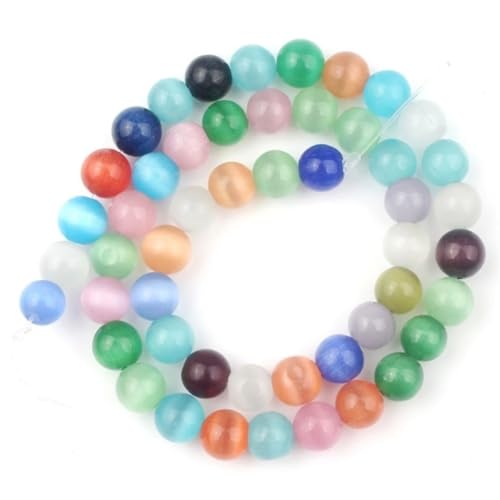 Naturstein-Perlen, rund, lose Perlen für selbstgemachte Schmuckherstellung, Armband, Zubehör, 38,1 cm, mehrfarbig, 10 mm, 36 Stück Naturstein-Perlen, rund, lose Perlen für selbstgemachte Schmuckherstellung, Armband, Zubehör, 38,1 cm, mehrfarbig, 10 mm, 36 Stück von Generisch