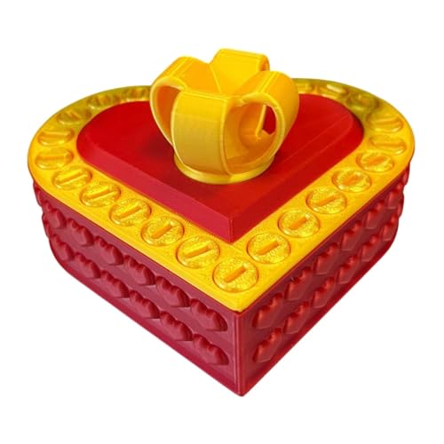 Nervige Geschenkbox, Annoyings Gift Box, 3D Printed Herz Prank Box, Nervige Rätsel Geschenkbox Mit Schrauben, Lustige Valentinstag Geschenkbox von Generisch