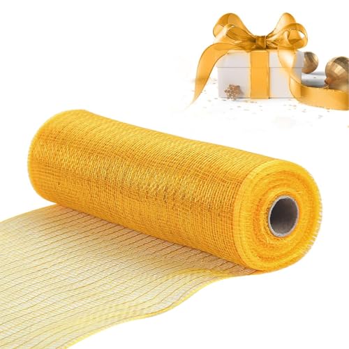 Netzband – kreative Verpackungsfolie, 26 x 915 cm Maschenrolle, buntes Poly-Mesh-Rolle, Herbstband, Projektkränze, Dekorationen, Verpackungen von Generisch