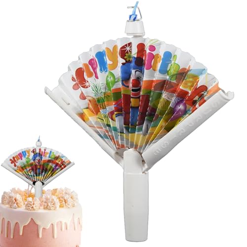 Neuheit Fan Geburtstag Kerzen - Neuheit Alles Gute Zum Geburtstag Kerze | Kreativer Trick Cupcake Kerzen | Clown Muster Cake Toper Dekoration Für Geburtstagsfeier, Urlaubsfeier Oder Besondere Veransta von Generisch