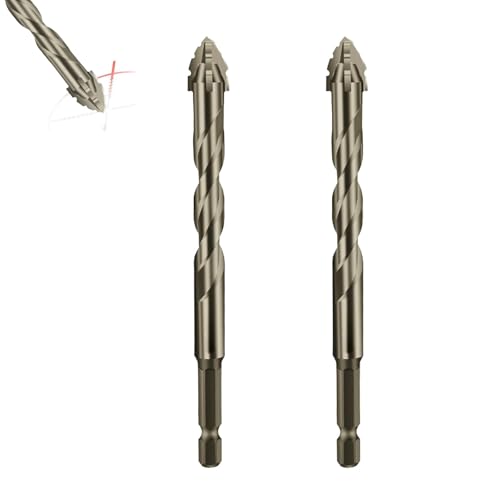 New Four-Flute Eccentric Drill Bit, Four-Edged Serrated Eccentric Drill, Flute Eccentric Drill Bit, High-Strength Eccentric Twist Drill Bit, for Wood and Metal(8mm-2pcs) von Generisch