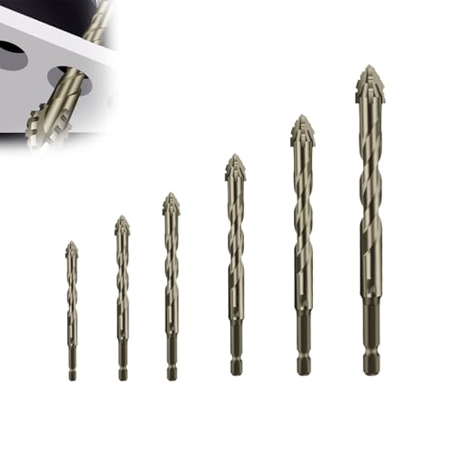 New Four-Flute Sawtooth Eccentric Drill Bit, Cozy Hoome Drill Bits, Multifunction Drill Bit Set, Efficient Drill and Tap Set (6pcs) von Generisch