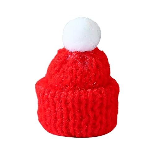 Niedliche Puppenhüte, Weihnachtsstrickmütze, Wollgarn, Mini-Zylinderhüte zum Basteln, kleines Stricken, Haar-Accessoires für Weihnachtsbaumschmuck, DIY, Kunst, Handwerk, Schmuckherstellung, 2100 A, von Generisch