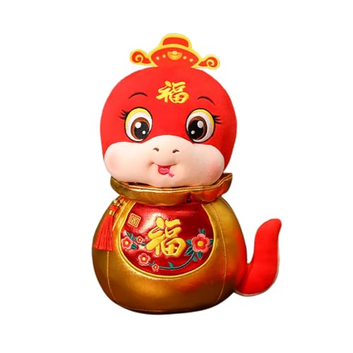 Niedliche Sternzeichen-Schlange, Plüschpuppe, Spielzeug, Happy Lunar New Year-Dekorationen 2025, chinesisches Neujahr, Sternzeichen-Schlange, Plüsch-Maskottchen, Glückspuppe, weich, niedliches von Generisch