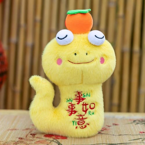 Niedliche Sternzeichen-Schlange, Plüschpuppe, Spielzeug, Happy Lunar New Year Snake Dekorationen 2025, chinesisches Neujahrs-Sternzeichen, Plüsch-Maskottchen, Glückspuppe, weich, niedliches von Generisch