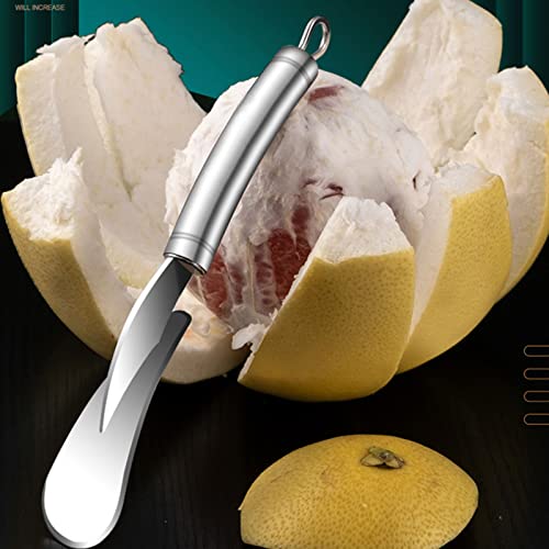 Orangenschäler, Orangen Zitrus Schäler, Grapefruit Messer Pomelo Zitrus Schäler, mit gebogenem Griff, Edelstahl Schneider Cutter Gemüseschäler Küchenhelfer, 304 Edelstahl von Generisch