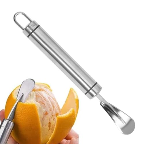 Orangenschälwerkzeug, Pomelo Öffner, Slicer Cutter Edelstahl Grapefruit Peeler Werkzeug, Grapefruitschäler Werkzeug mit gebogener Kante, Effizienter Orangenschäler Cutter für Grapefruit, Banane, von Generisch