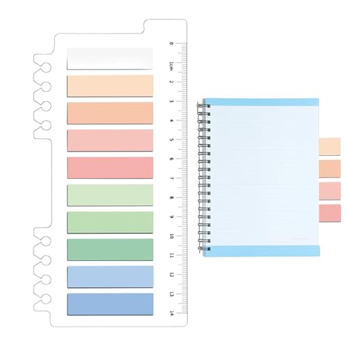 Ordinate 200 Stück Haftstreifen - Transparente Haftnotizen | Sticky Notes, Index Tabs | Beschreibbare Haftmarker Pastell | Elbstklebend Haftnotizen | Haftnotizzettel Full Color Of Gradient von Generisch