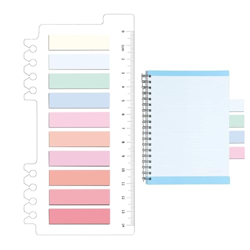 Ordinate 200 Stück Haftstreifen - Transparente Haftnotizen | Sticky Notes, Index Tabs | Beschreibbare Haftmarker Pastell | Elbstklebend Haftnotizen | Haftnotizzettel Full Color Of Gradient von Generisch