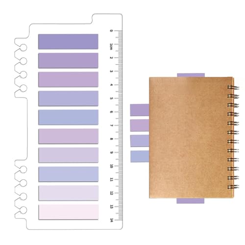 Ordinate 200 Stück Haftstreifen - Transparente Haftnotizen | Sticky Notes, Index Tabs | Beschreibbare Haftmarker Pastell | Elbstklebend Haftnotizen | Haftnotizzettel Full Color Of Gradient von Generisch