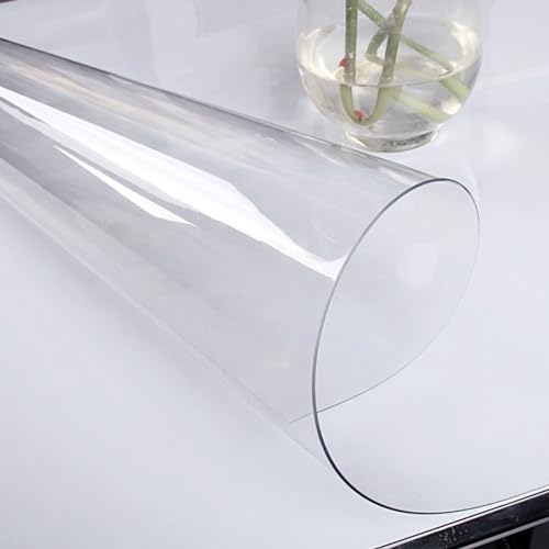 PVC-Tischabdeckung, Schutz, 1,5 mm dick, Tischdecke für Esszimmertisch, Schreibtischabdeckung, Matte, 50 x 130 cm, 40 x 140 cm, 70 x 120 cm, 80 x 150 cm, transparent (Größe: 150 x 230 cm) von Generisch