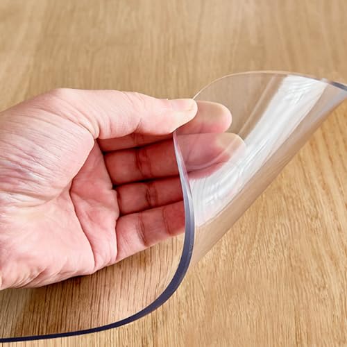 PVC-Tischdecke, transparent, Tischschutz, abwischbare Tischabdeckung, transparenter Kunststoff-Tischschutz für Esszimmertische, PVC-Tischplatte Protecto von Generisch