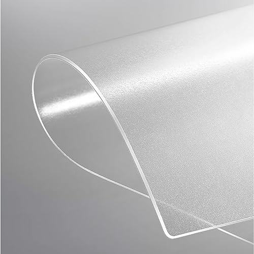 PVC-Tischdecke, transparent, mattiert, Schutzfolie, geruchlos, antibakteriell, Tischmatte, ideal für Couchtische und Esstische, 80 x 130 cm von Generisch