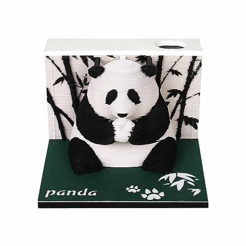 Panda-Modell-Papierblock, 3D-Notizblock, Schreibwarenblätter, niedlicher Blockblock, Notizblock, Haftnotizen, 3D-Notizen, Geschenkpapier von Generisch