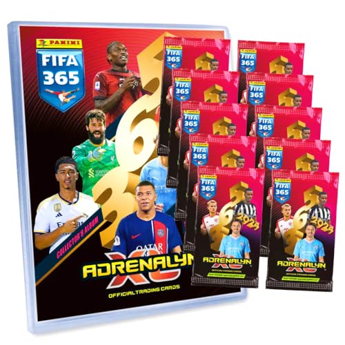 Panini FIFA 365 Karten 2024 - Trading Cards - 1 Mappe + 10 Booster Sammelkarten von Generisch