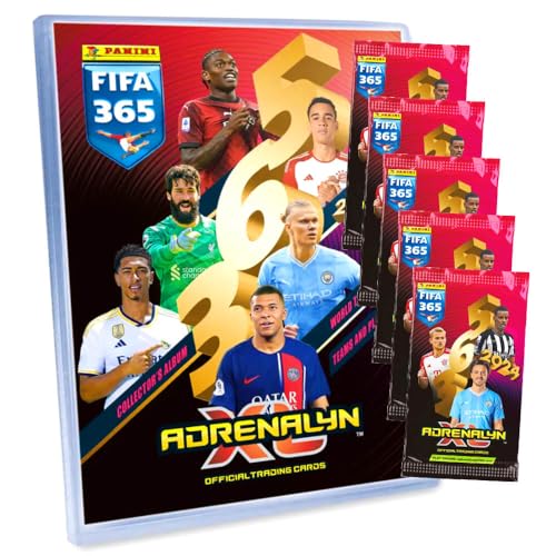 Panini FIFA 365 Karten 2024 - Trading Cards - 1 Mappe + 5 Booster Sammelkarten von Generisch